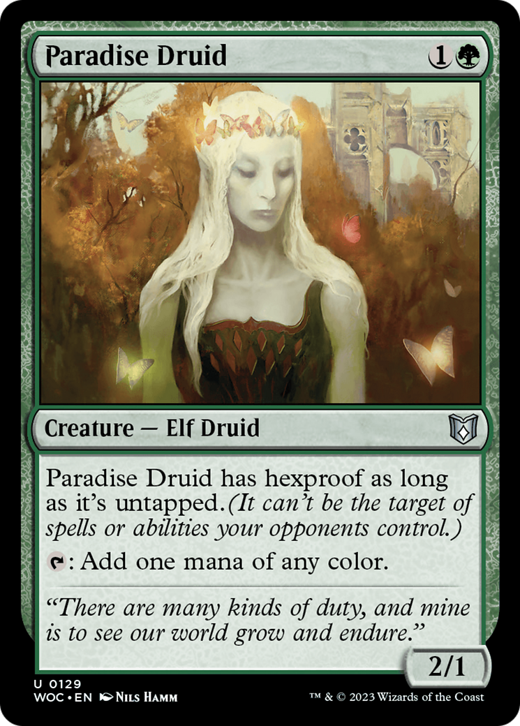 Paradise Druid (WOC-129) [Wilds of Eldraine Commander]