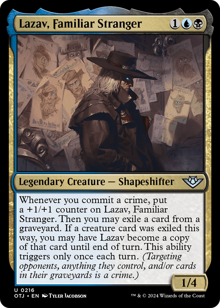 Lazav, Familiar Stranger (OTJ-216) [Outlaws of Thunder Junction] Foil