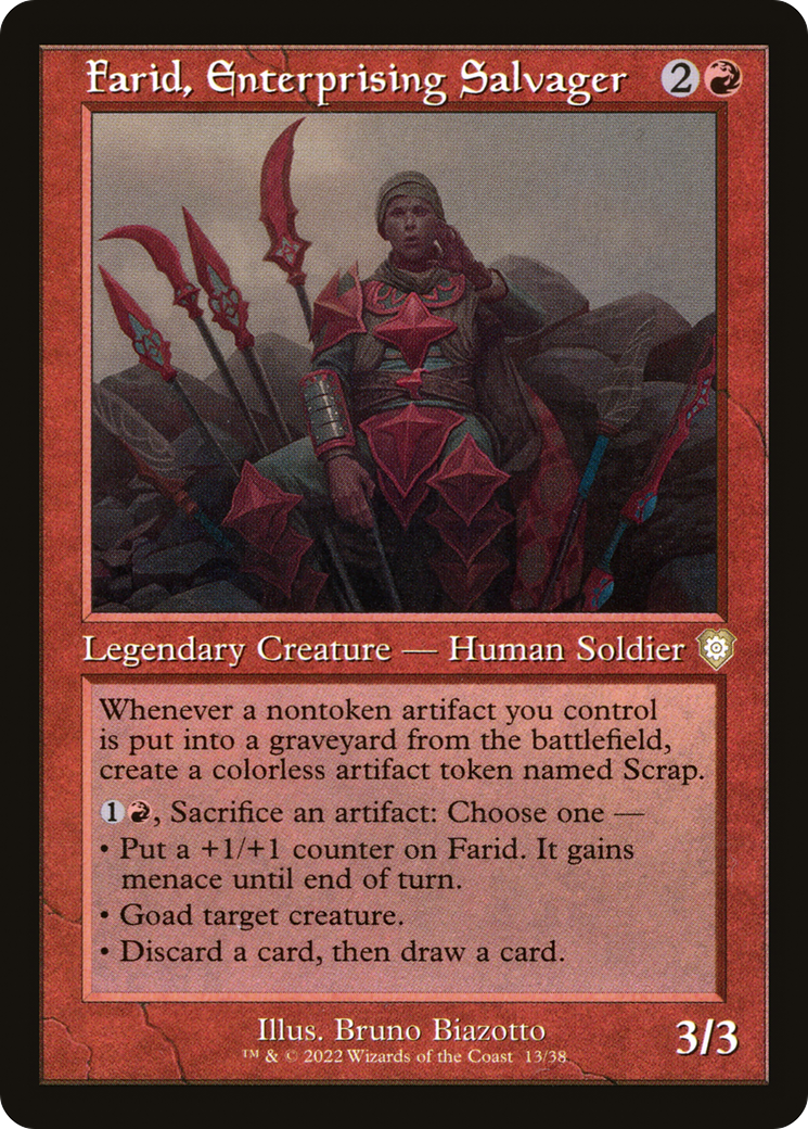 Farid, Enterprising Salvager (Retro Frame) (BRC-013) [The Brothers' War Commander]