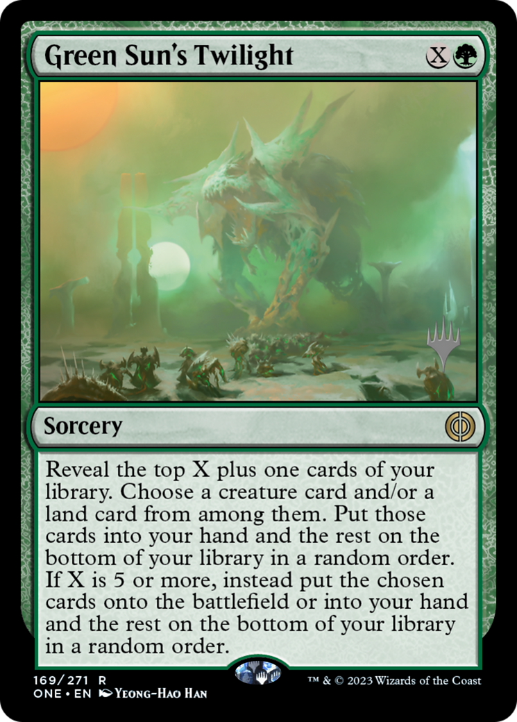 Green Sun's Twilight (PPONE-169) [Promo Pack: Phyrexia: All Will Be One Promos]