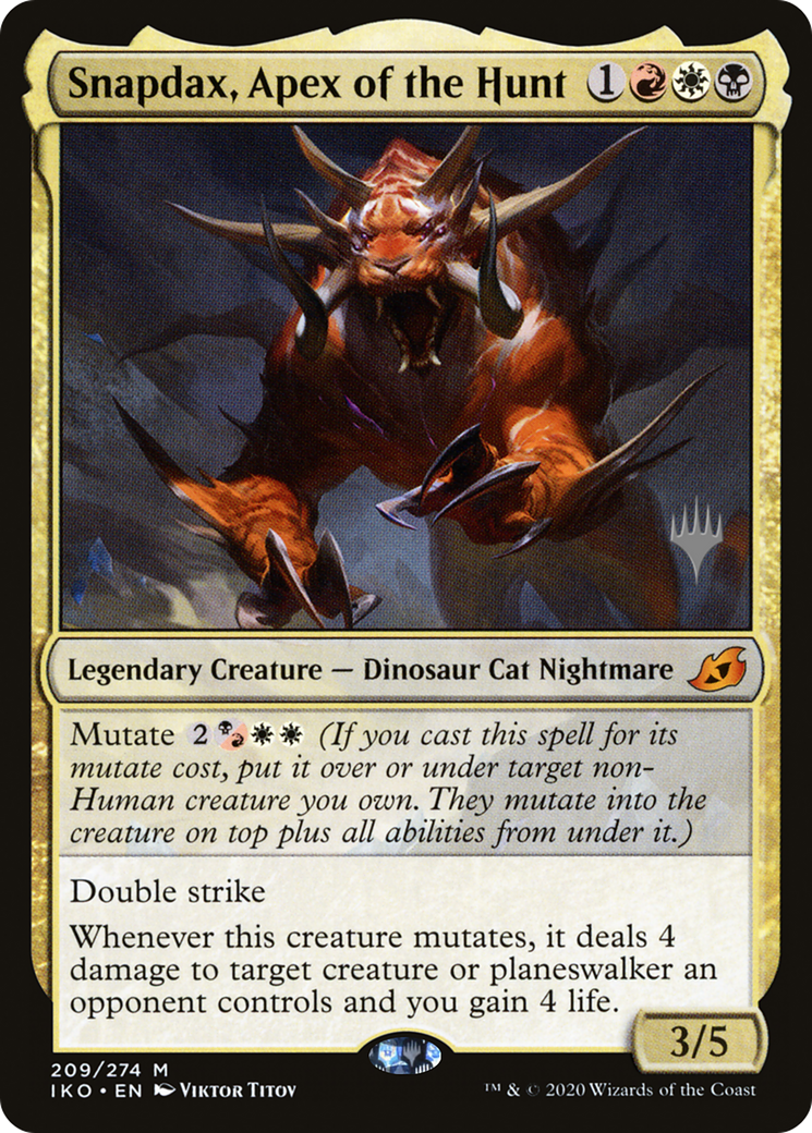 Snapdax, Apex of the Hunt (PPIKO-209P) [Promo Pack: Ikoria: Lair of Behemoths Promos]