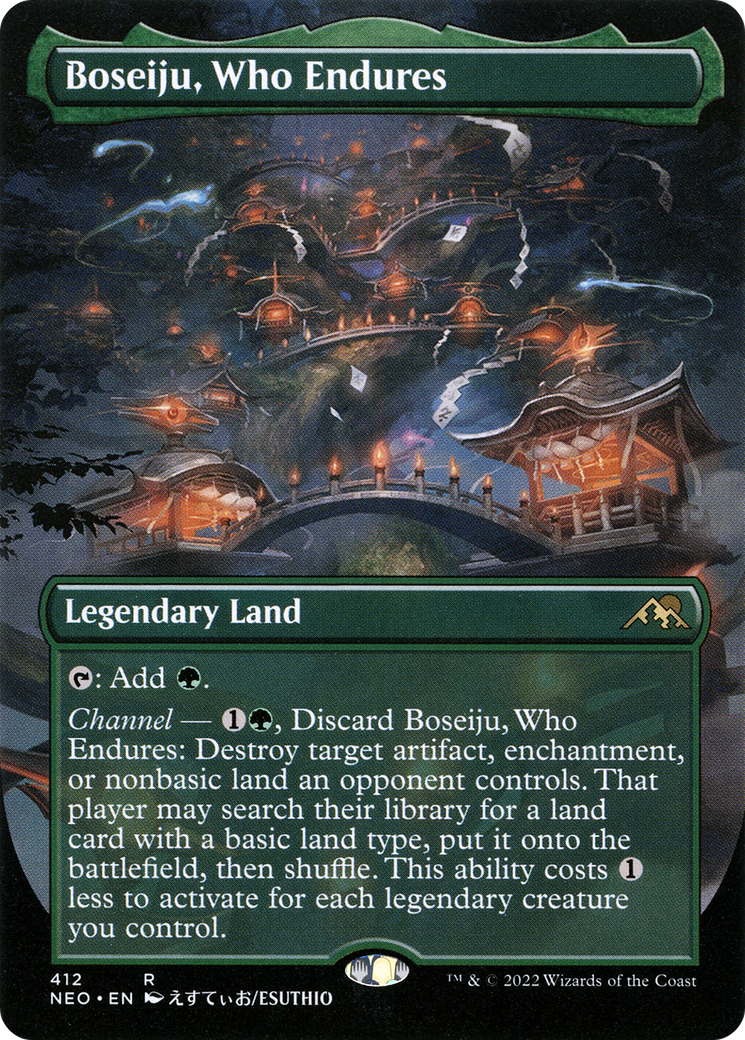 Boseiju, Who Endures (Borderless) (NEO-412) [Kamigawa: Neon Dynasty]