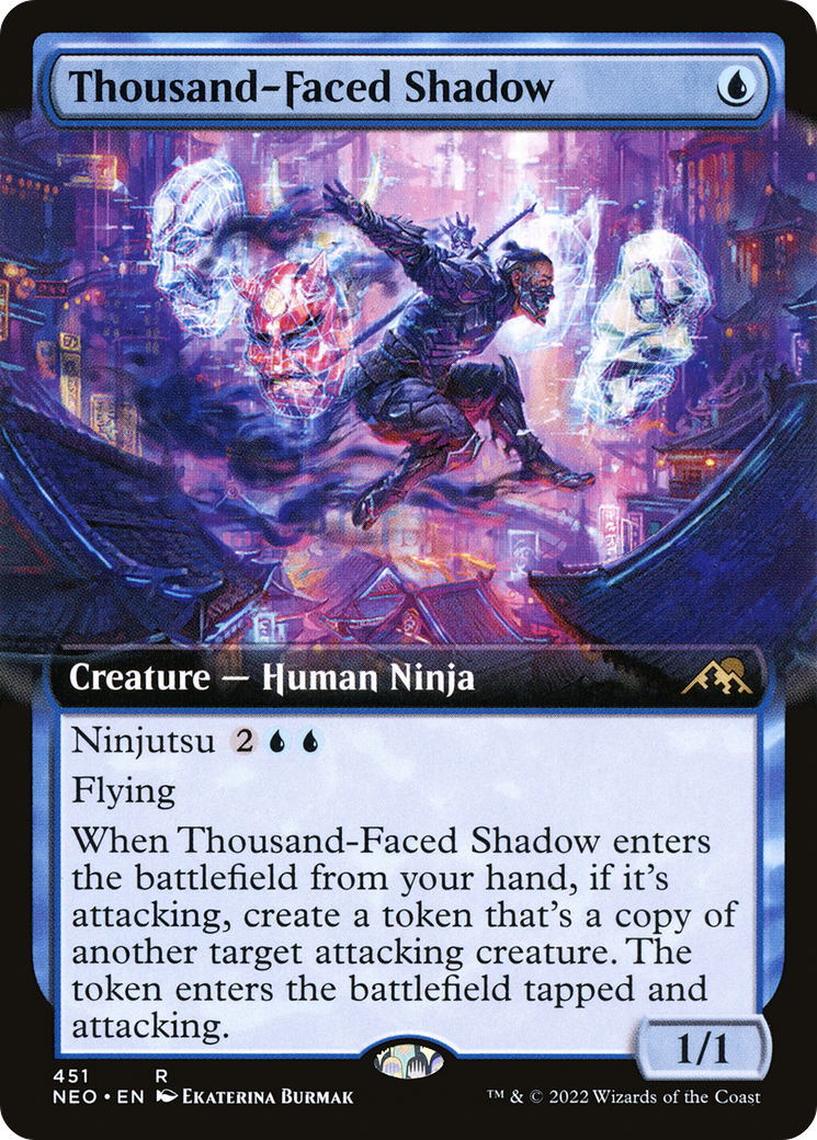 Thousand-Faced Shadow (Extended Art) (NEO-451) [Kamigawa: Neon Dynasty]