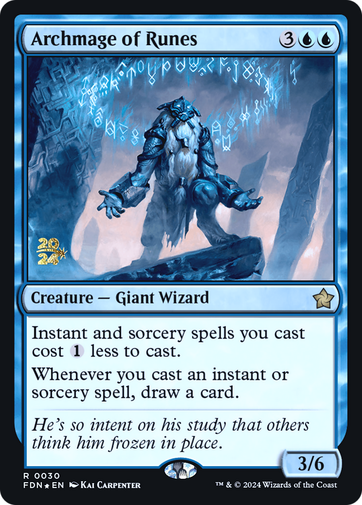 Archmage of Runes (PRE-30S) [Foundations Promos] Foil