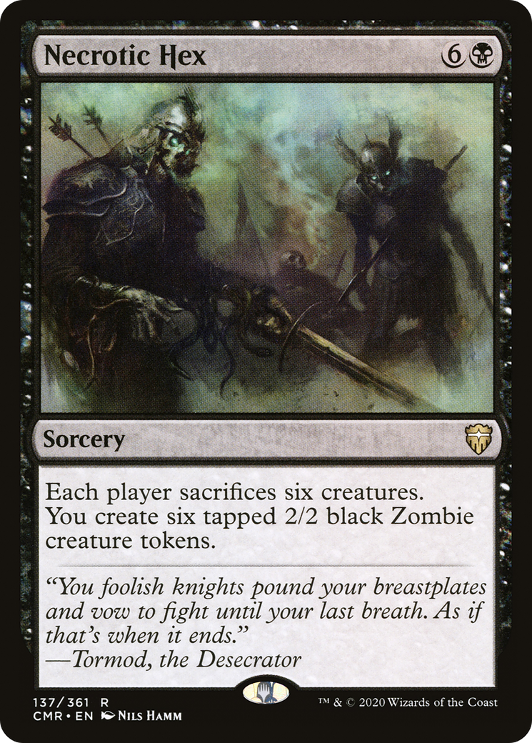 Necrotic Hex (CMR-137) [Commander Legends] Foil