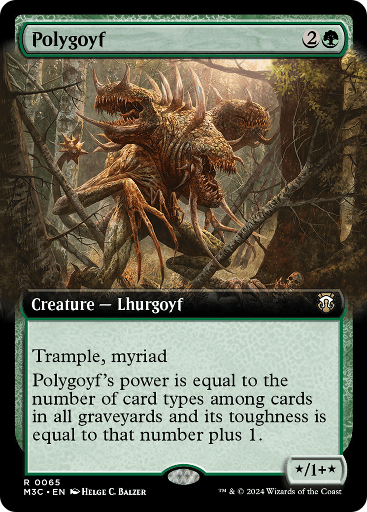 Polygoyf (M3C-065) [Modern Horizons 3 Commander]: (Extended Art) Foil