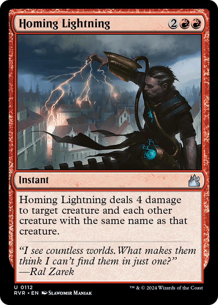 Homing Lightning (RVR-112) [Ravnica Remastered]