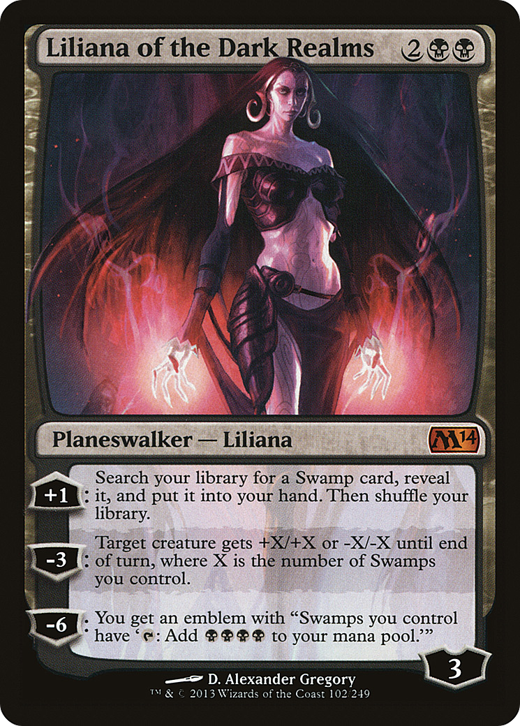 Liliana of the Dark Realms (M14-102) [Magic 2014]