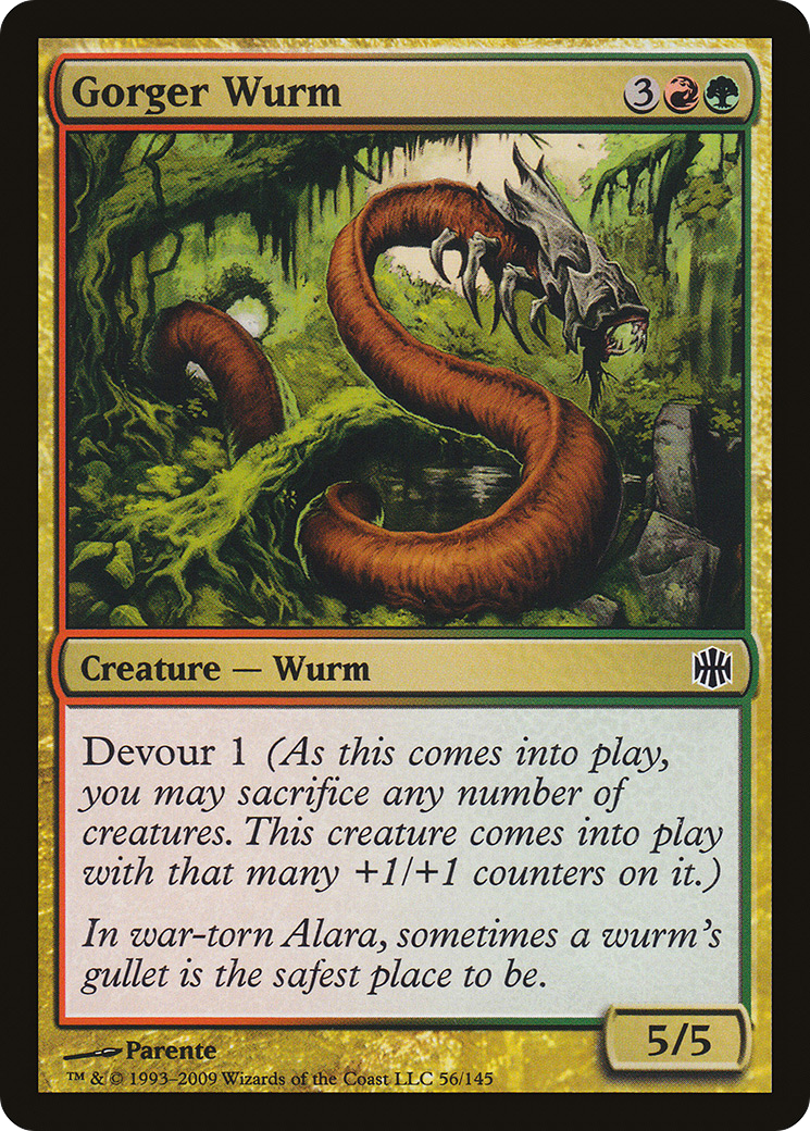 Gorger Wurm (ARB-056) [Alara Reborn]
