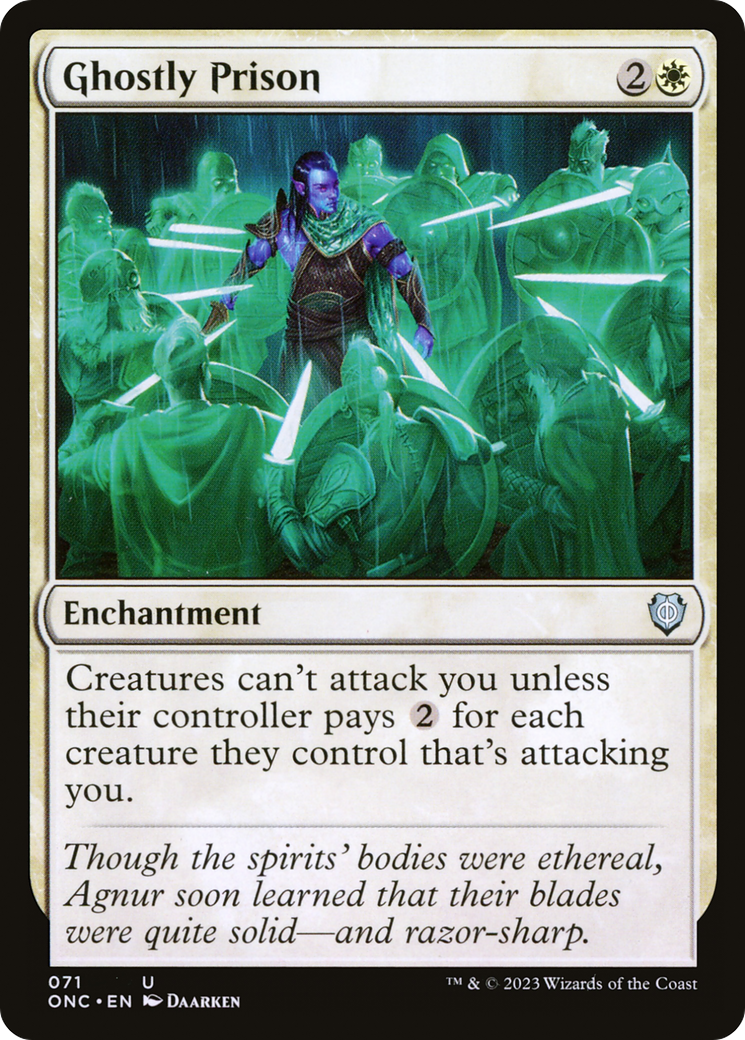 Ghostly Prison (ONC-071) [Phyrexia: All Will Be One Commander]