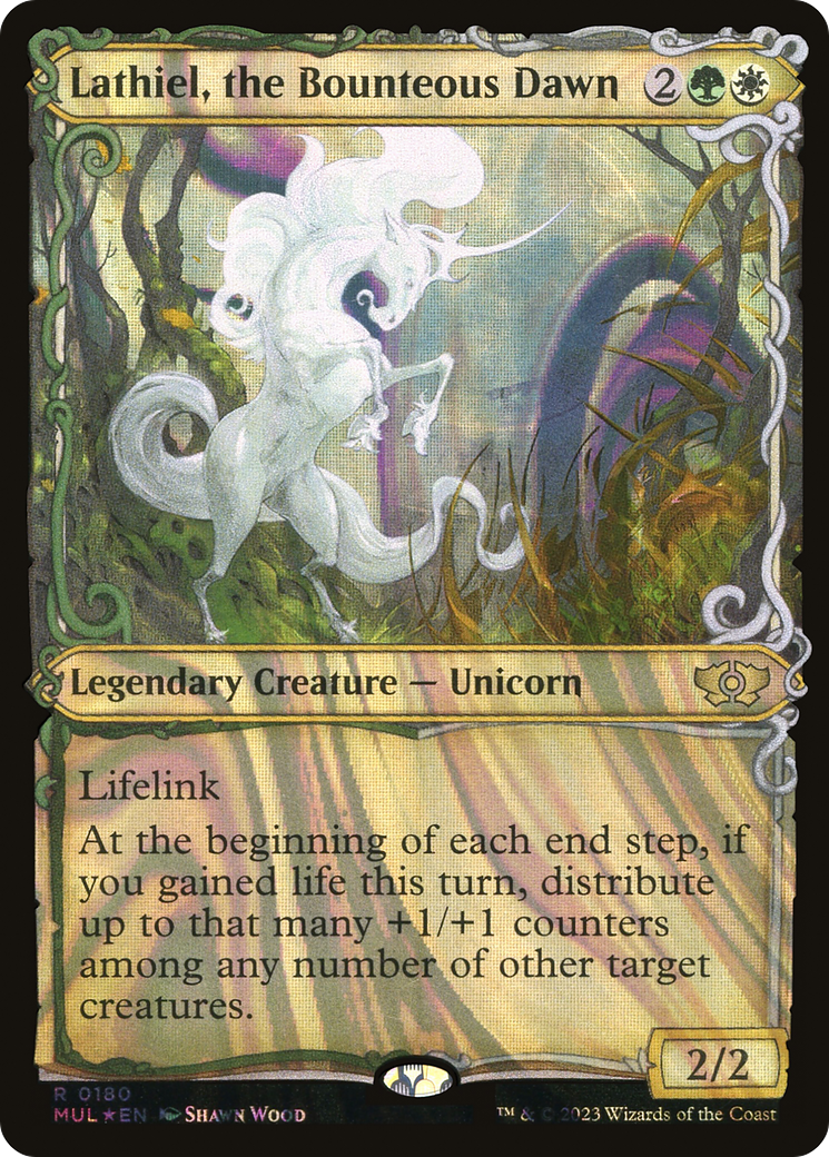 Lathiel, the Bounteous Dawn (MUL-180) [Multiverse Legends]: (Showcase) Foil