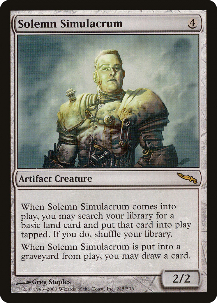 Solemn Simulacrum (MRD-245) [Mirrodin] Foil