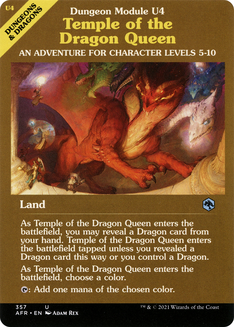 Temple of the Dragon Queen (Dungeon Module) (AFR-357) (Showcase) [Adventures in the Forgotten Realms] Foil