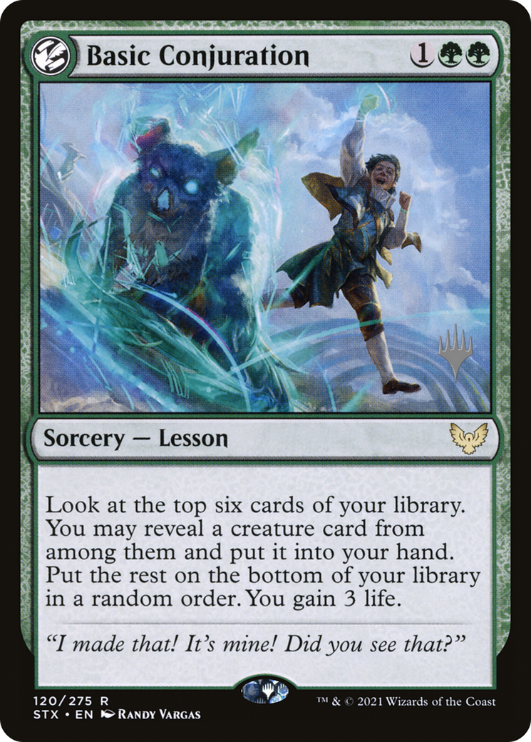 Basic Conjuration (PPSTX-120P) [Strixhaven: School of Mages Promos]: (lesson)