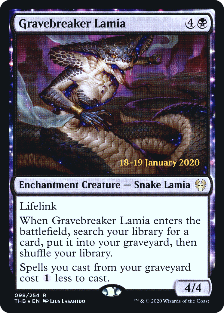Gravebreaker Lamia (PRE-98S) [Theros Beyond Death Promos]: (enchantment) Foil