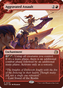 Aggravated Assault (WOT-039) [Wilds of Eldraine: Enchanting Tales]: (Showcase) (Borderless) Foil