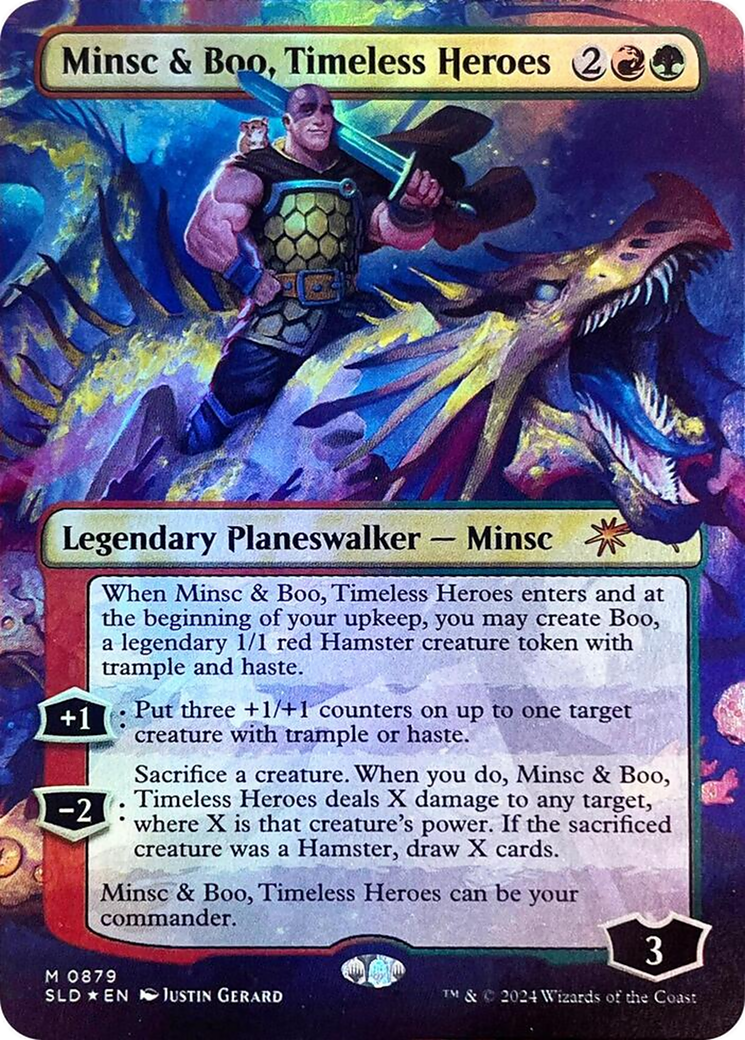 Minsc & Boo, Timeless Heroes (SLD-879) [Secret Lair Drop] (Borderless) Foil