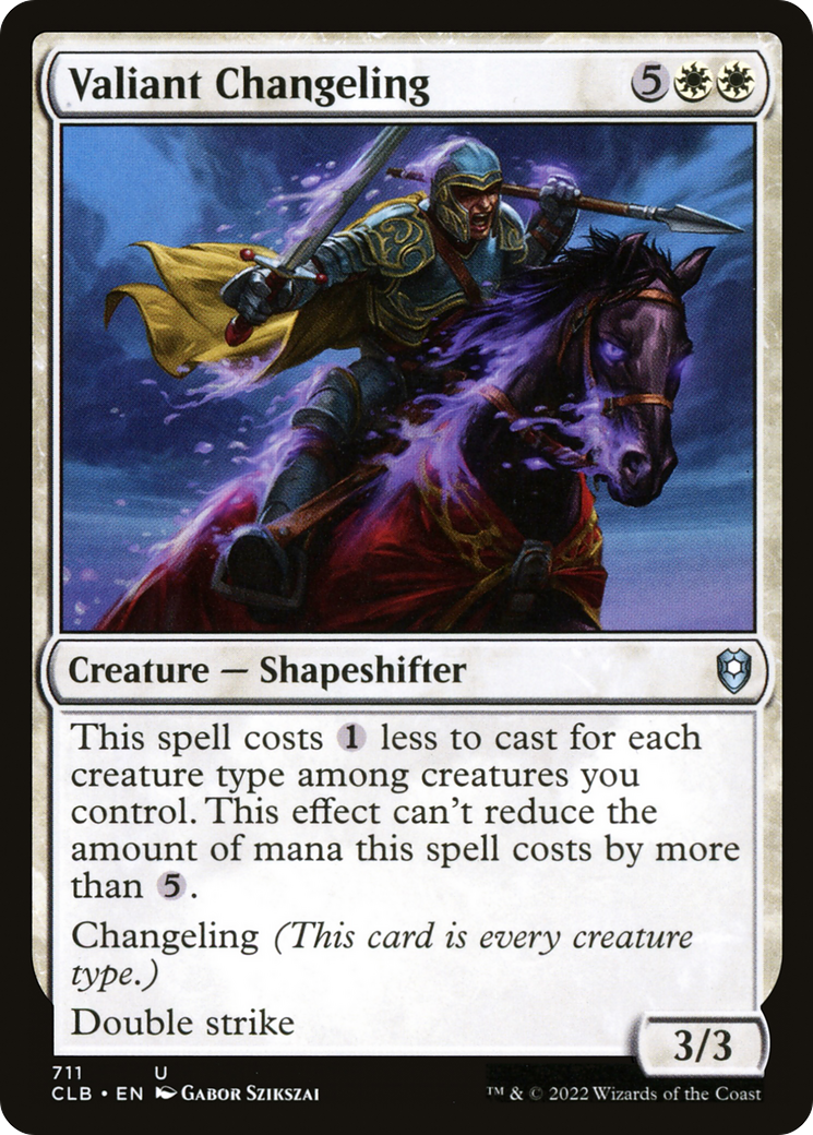 Valiant Changeling (CLB-711) [Commander Legends: Battle for Baldur's Gate]