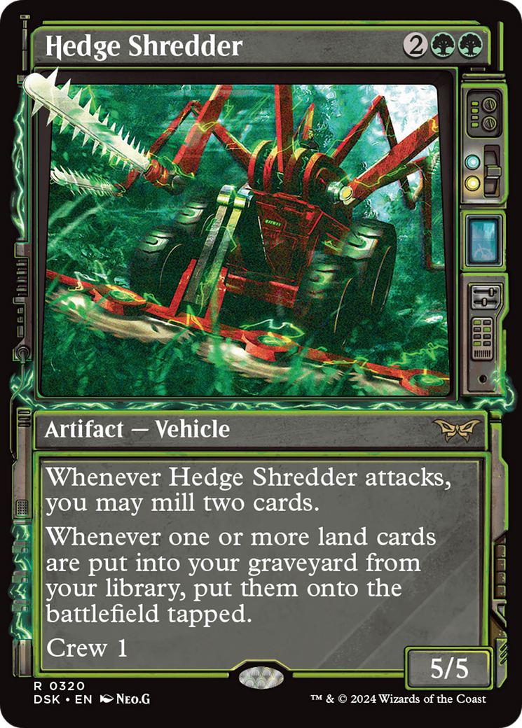 Hedge Shredder (DSK-320) [Duskmourn: House of Horror]: (Showcase) Foil