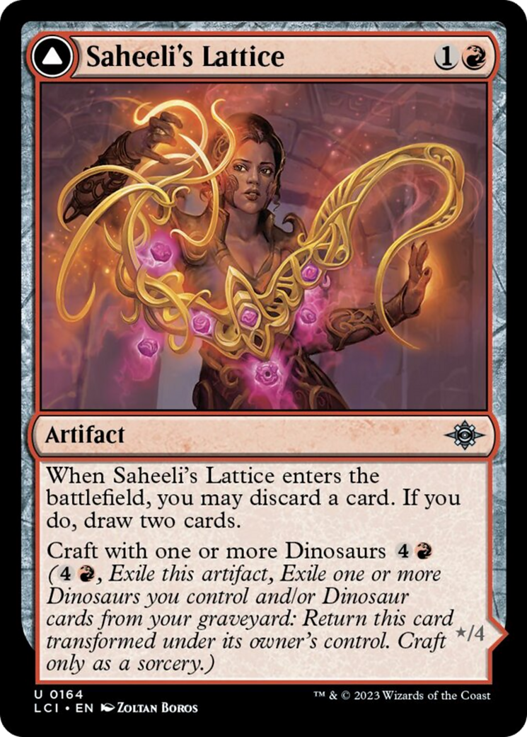 Saheeli's Lattice // Mastercraft Raptor (LCI-164) [The Lost Caverns of Ixalan]