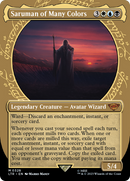 Saruman of Many Colors (LTR-328) [The Lord of the Rings: Tales of Middle-earth]: (Showcase) (Borderless) Foil