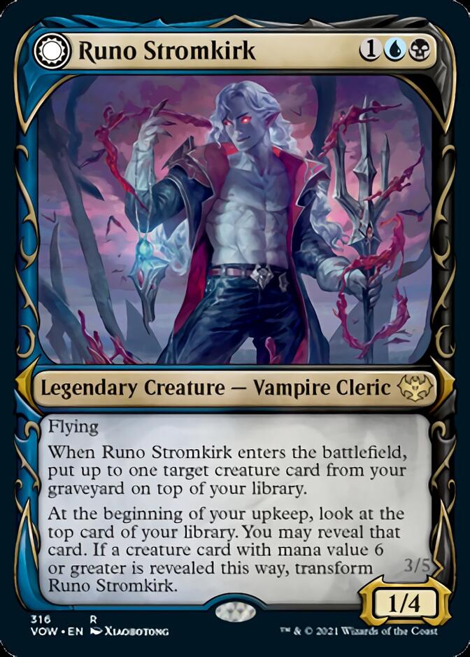 Runo Stromkirk // Krothuss, Lord of the Deep (VOW-316) [Innistrad: Crimson Vow]: (Showcase, Double Faced Transform) Foil
