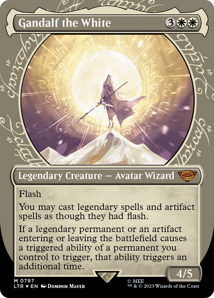 Gandalf the White (LTR-797) [The Lord of the Rings: Tales of Middle-earth]: (Showcase) (Borderless) Foil