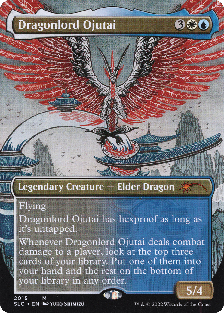 Dragonlord Ojutai (SLC-2015) (Borderless) [Secret Lair Countdown Kit]