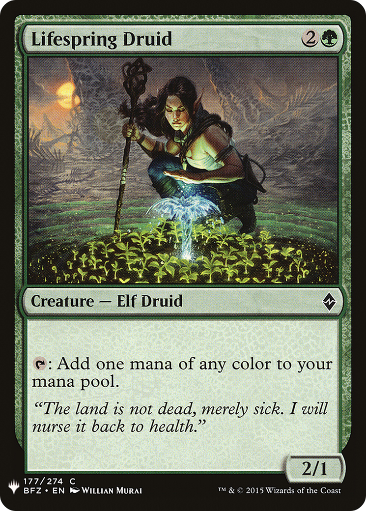 Lifespring Druid (LIST-BFZ-177) [The List]