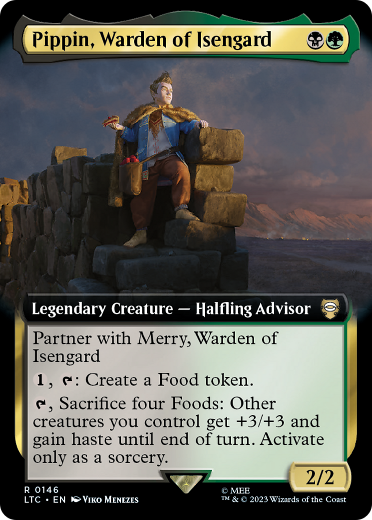 Pippin, Warden of Isengard (LTC-146) [Tales of Middle-earth Commander]: (Extended Art) Foil