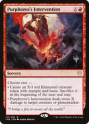 Purphoros's Intervention (PPTHB-151P) [Theros Beyond Death Promos] Foil