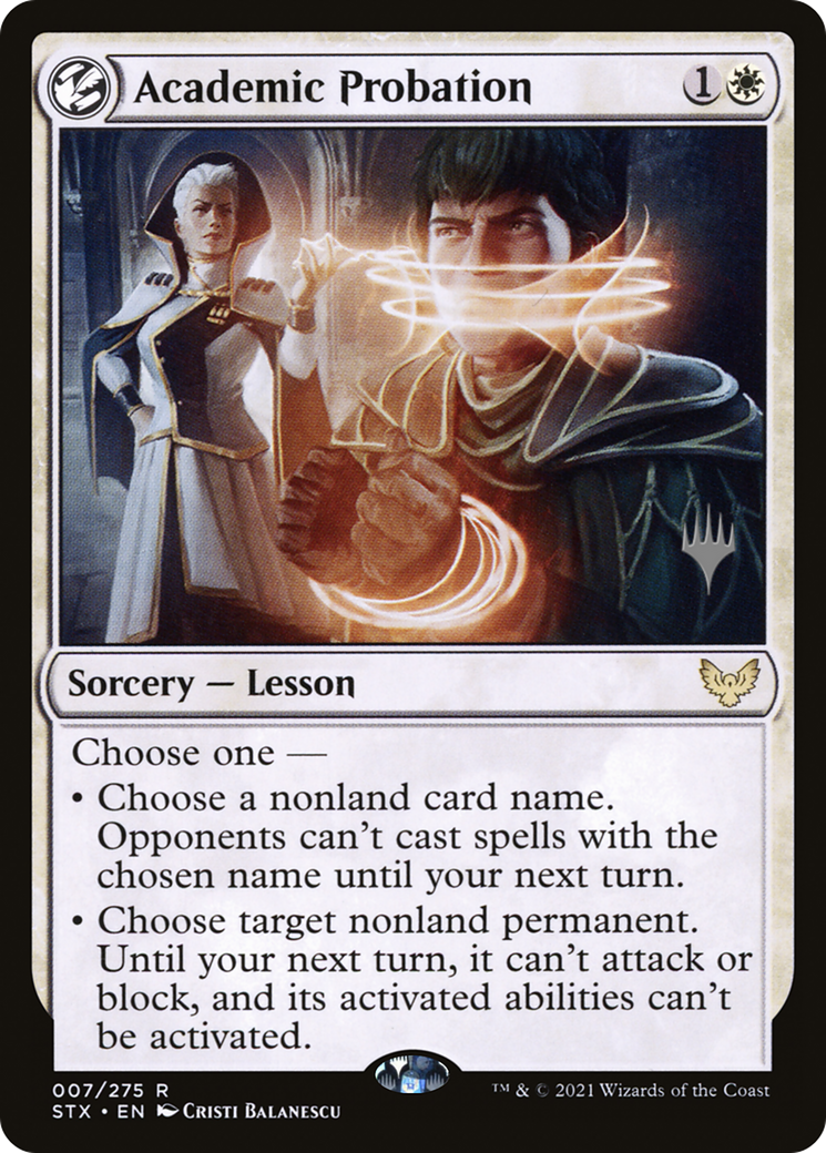 Academic Probation (PPSTX-07P) [Strixhaven: School of Mages Promos]: (lesson) Foil