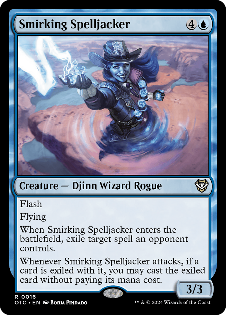 Smirking Spelljacker (OTC-016) [Outlaws of Thunder Junction Commander]