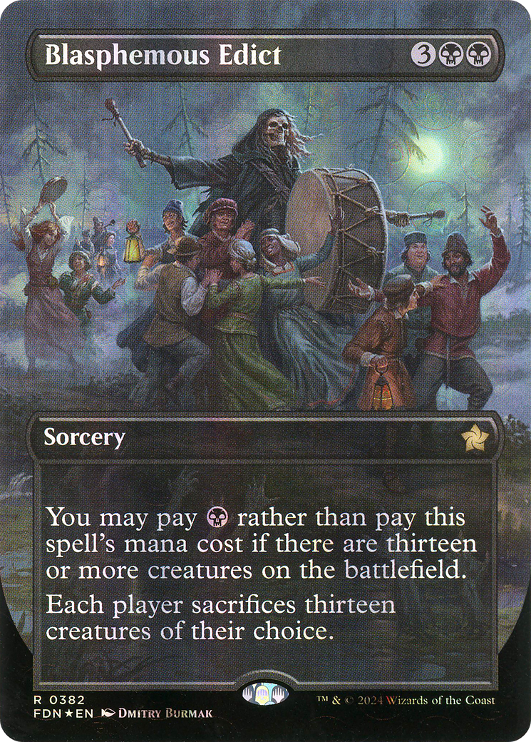 Blasphemous Edict (FDN-382) [Foundations] (Borderless) Foil