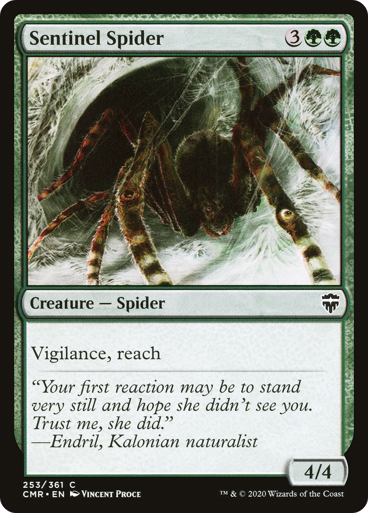 Sentinel Spider (CMR-253) [Commander Legends] Foil
