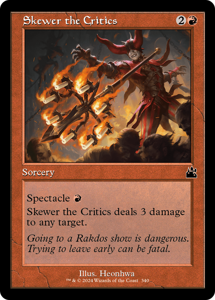 Skewer the Critics (RVR-340) [Ravnica Remastered]