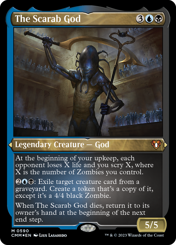 The Scarab God (CMM-590) [Commander Masters] Etched Foil