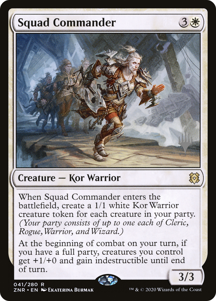 Squad Commander (PPZNR-41P) [Promo Pack: Zendikar Rising Promos] Foil