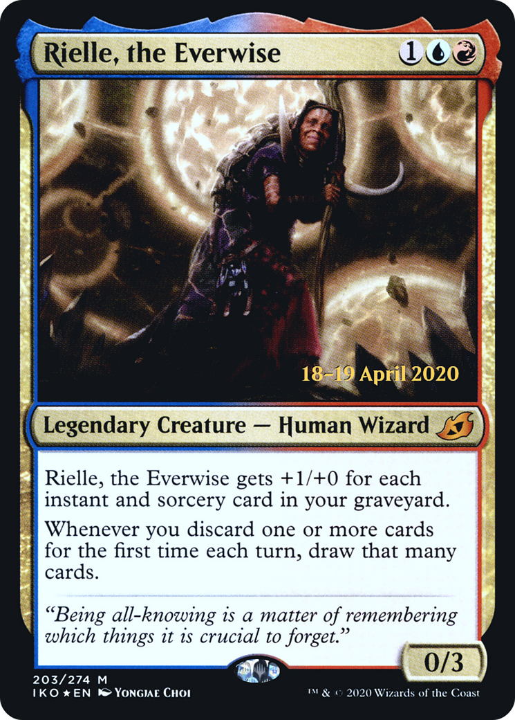 Rielle, the Everwise (PRE-203S) [Ikoria: Lair of Behemoths Promos] Foil
