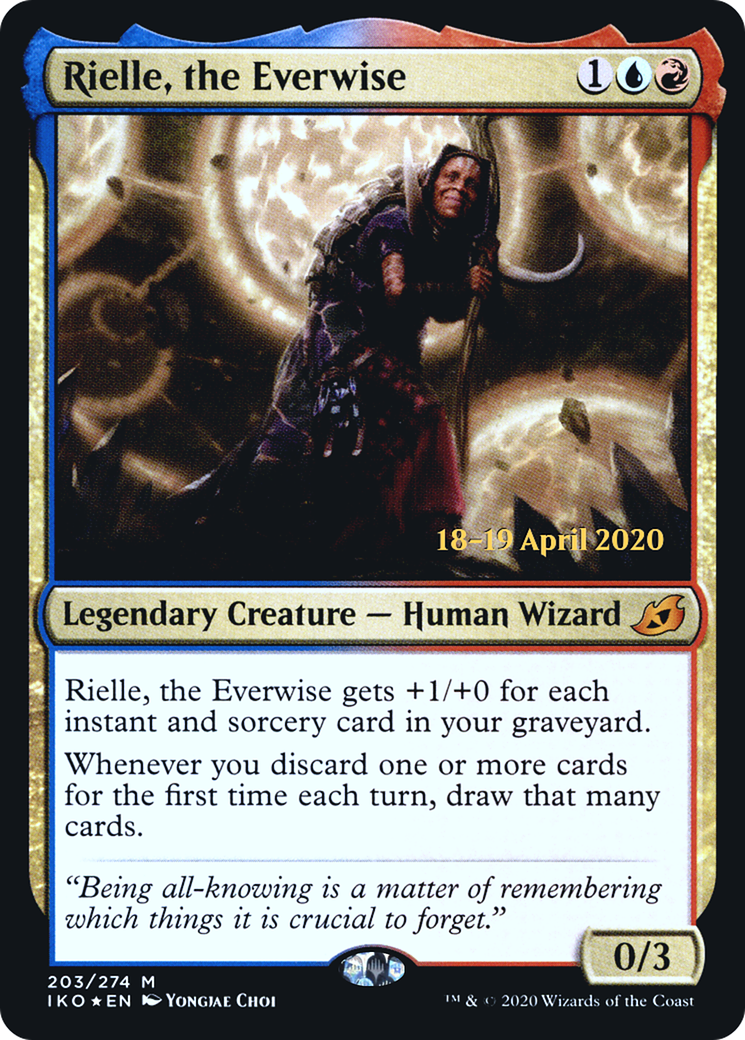 Rielle, the Everwise (PRE-203S) [Ikoria: Lair of Behemoths Promos] Foil
