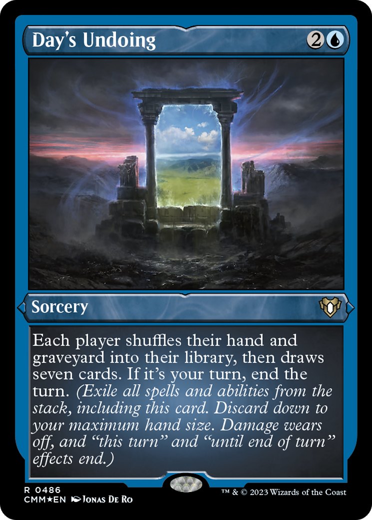 Day's Undoing (CMM-486) [Commander Masters] Etched Foil