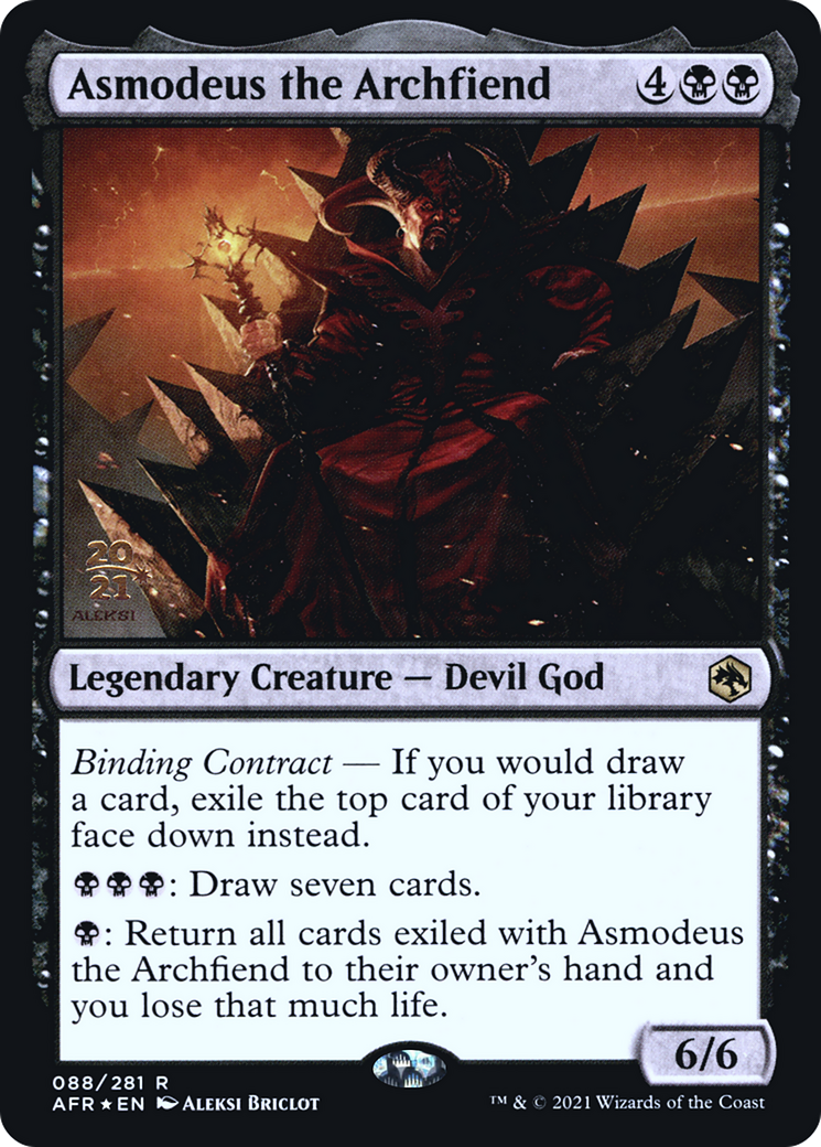 Asmodeus the Archfiend (PRE-88S) [Adventures in the Forgotten Realms Promos] Foil