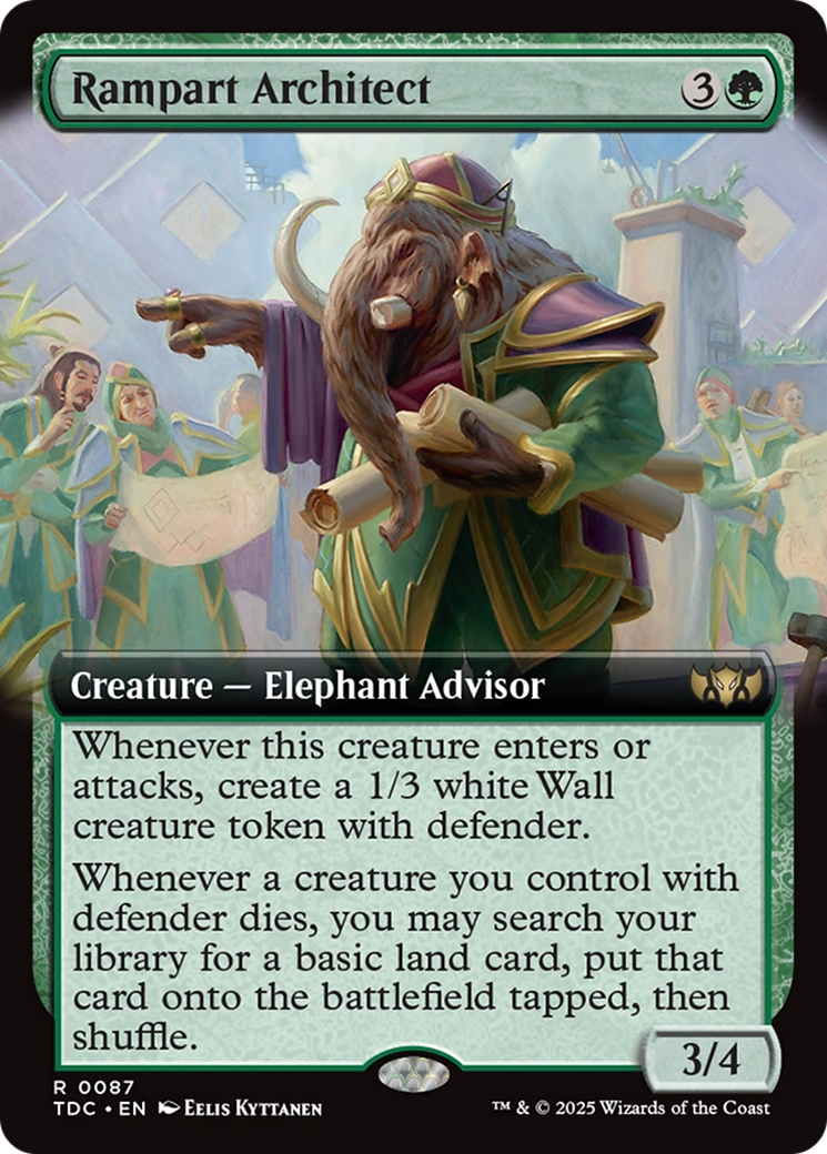 Rampart Architect (TDC-087) [Commander: Tarkir: Dragonstorm]: (Extended Art)