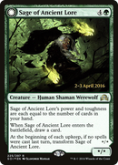 Sage of Ancient Lore (PRE-225S) [Shadows over Innistrad Promos] Foil