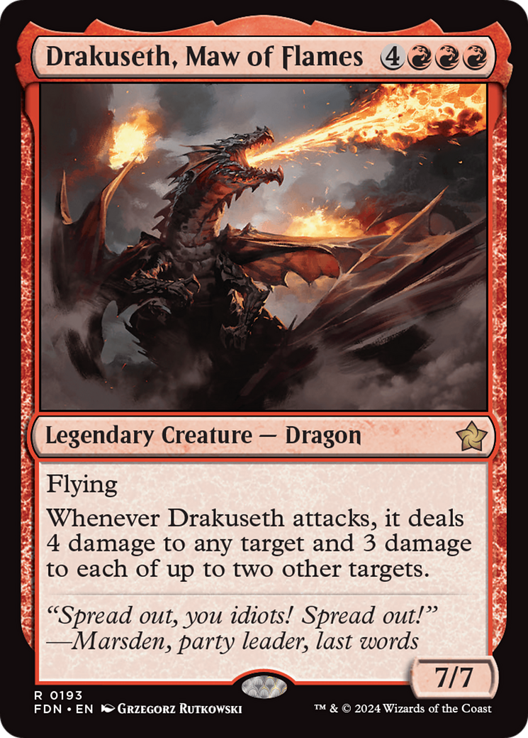 Drakuseth, Maw of Flames (FDN-193) [Foundations]