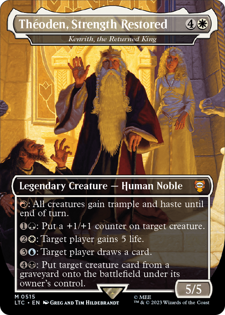 Theoden, Strength Restored - Kenrith, the Returned King (Borderless) (LTC-515) [Tales of Middle-earth Commander] / Théoden, Strength Restored (Borderless)