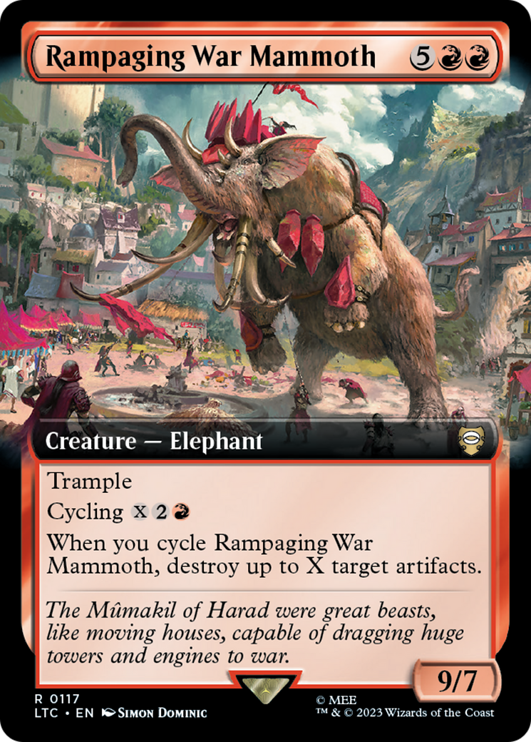 Rampaging War Mammoth (LTC-117) [Tales of Middle-earth Commander]: (Extended Art)