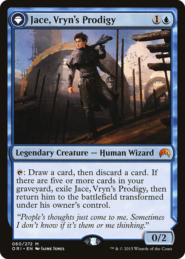 Jace, Vryn's Prodigy // Jace, Telepath Unbound (ORI-060) [Magic Origins]: (originpwdfc) Foil