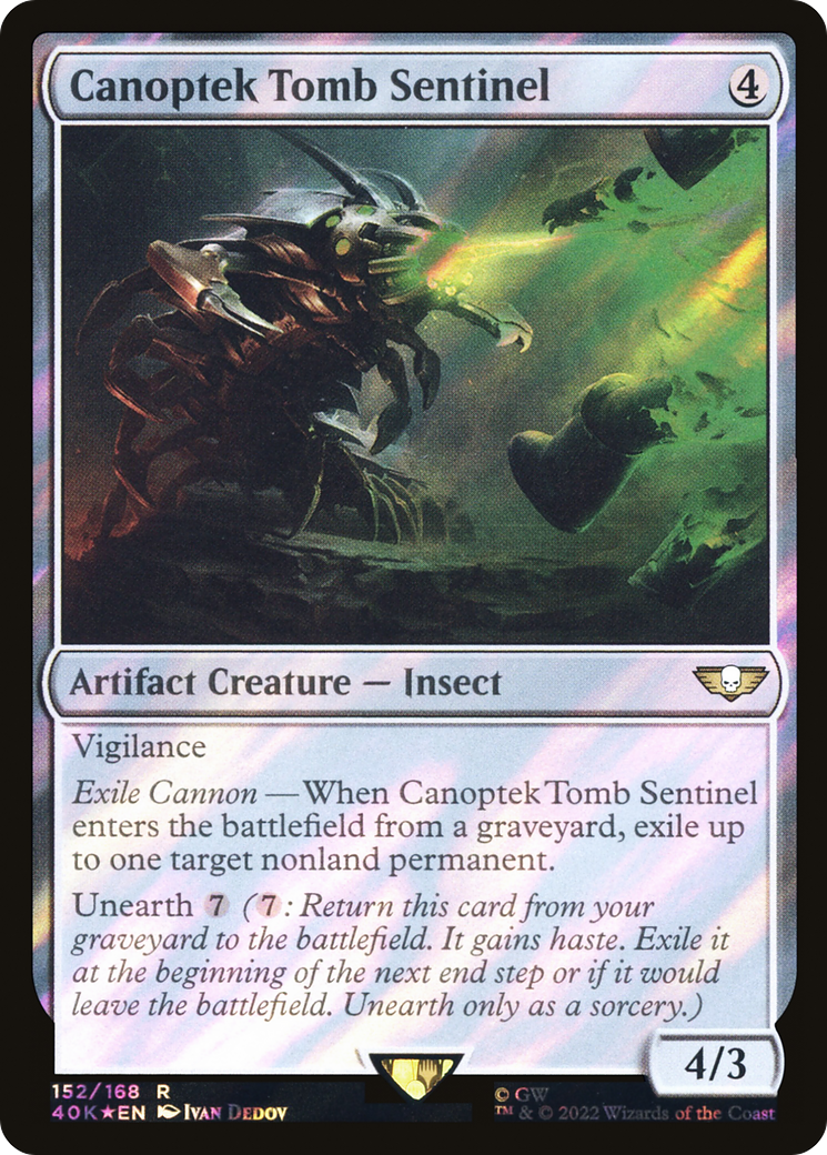Canoptek Tomb Sentinel (Surge Foil) (40K-152) [Warhammer 40,000 Commander] Foil