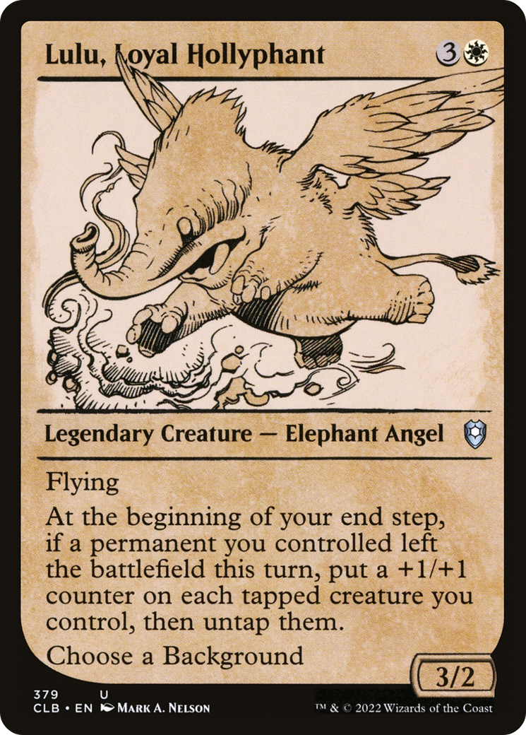Lulu, Loyal Hollyphant (Showcase) (CLB-379) [Commander Legends: Battle for Baldur's Gate]